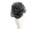 Black flower pillbox fascinator by Fillies Collection-0